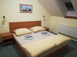 Ένα ή περισσότερα κρεβάτια σε δωμάτιο στο Penzión Rodina