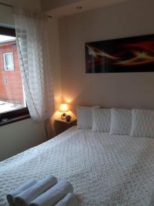 Łóżko lub łóżka w pokoju w obiekcie Apartament wSPAniały.