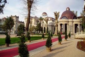 Vonkajšia záhrada v ubytovaní Balneario de Mondariz