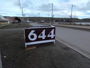 a speed limit sign sitting on the side of a road at Backpacker 644 in Porvenir