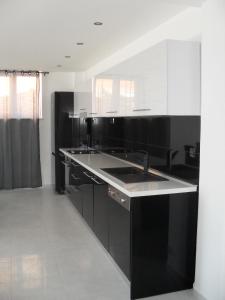 Kuchyň nebo kuchyňský kout v ubytování Apartments Govic
