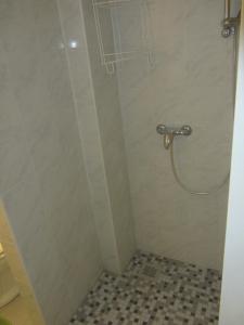 a shower with a shower head in a bathroom at FEWO Pazmaniten in Vienna