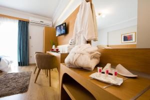 Cama o camas de una habitación en Olympion