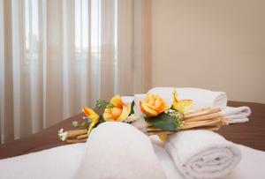 A bed or beds in a room at B&B Vista Santuario
