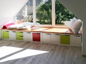 Ένα ή περισσότερα κρεβάτια σε δωμάτιο στο Ferienhaus Görmer mit Wasserbett