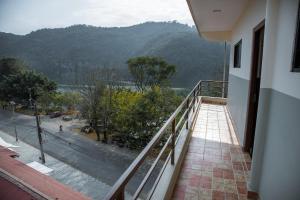 Widok na góry z tego hotelu