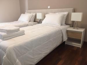 Postel nebo postele na pokoji v ubytování EVA´S HOME