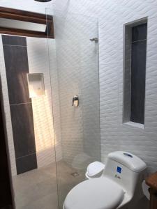 Koupelna v ubytování 40 Amigos Hotel
