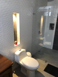 Koupelna v ubytování 40 Amigos Hotel