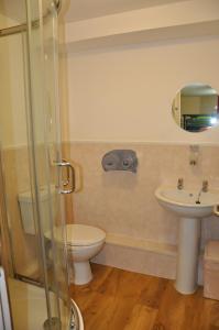 a bathroom with a toilet and a sink at YHA Okehampton - Partner in Okehampton +20 photos