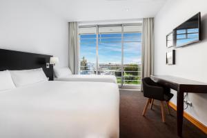 Un ou plusieurs lits dans un hébergement de l'établissement B&B HOTEL Cantanhede Coimbra