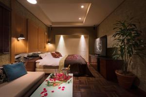 Letto o letti in una camera di Hotel LUNE CLAIRE (Adult Only)