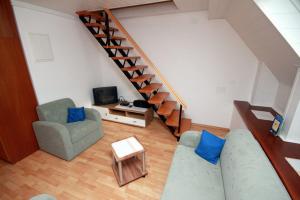 Χώρος καθιστικού στο Apartma pri Bizjaku