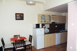 Kuchyňa alebo kuchynka v ubytovaní Arany Szőlő Wellness Apartmanház