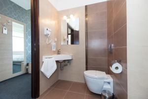 Koupelna v ubytování Albert Hotel