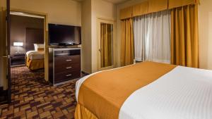 Postel nebo postele na pokoji v ubytování Best Western Windsor Pointe Hotel & Suites-Frost Bank Center