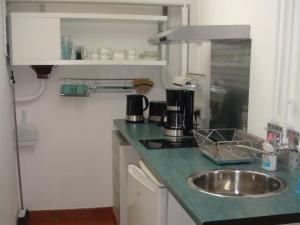 a kitchen with a sink and a counter top at Ferienwohnung Thimm in Bad Krozingen