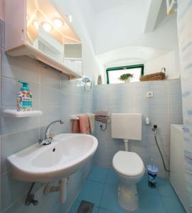 y baño con lavabo y aseo. en Apartment Pere en Trogir