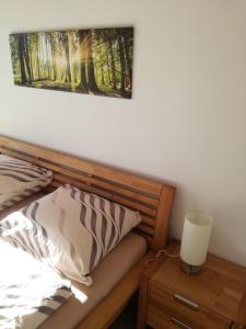 A bed or beds in a room at Ferienhaus Hubertus Tirol 1-8 Personen