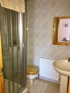 a bathroom with a toilet and a sink at 3 Marina Quay in Lossiemouth +33 photos