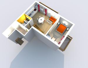Plán poschodí v ubytovaní Apartmány Ski Lift