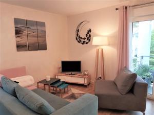 TV a/nebo společenská místnost v ubytování Apartment Cap Meyran