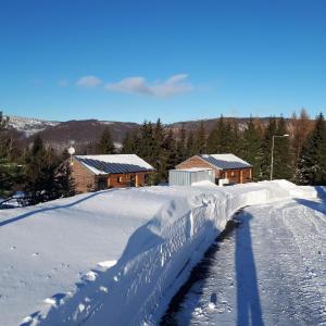 Chata Lesní during the winter