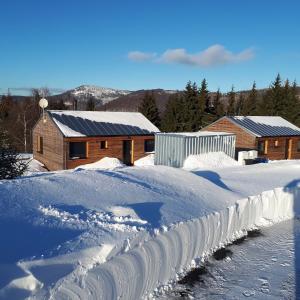 Chata Lesní during the winter