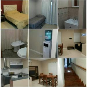 a collage of four pictures of a room at ALQUILER TEMPORARIO VILLA UNION in Villa Unión