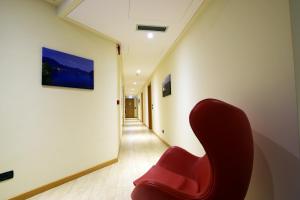 TV a/nebo společenská místnost v ubytování Albergo Ristorante Orazio