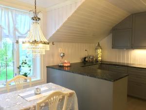 Virtuvė arba virtuvėlė apgyvendinimo įstaigoje Det Gamle Meieriet