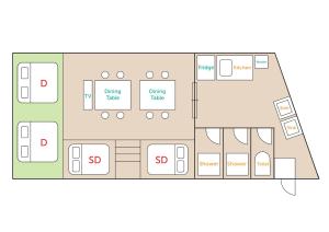 a floor plan of a building at T-home 2 in Tokyo
