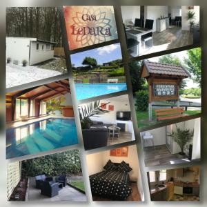 un collage de fotos de casas y una piscina en Casa Ledara Baumberge, en Billerbeck