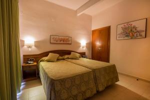 a bedroom with a bed and a dresser at Hotel Cervol in Andorra la Vella