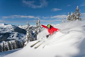 Ski in Ski out Hotel Unterellmau during the winter