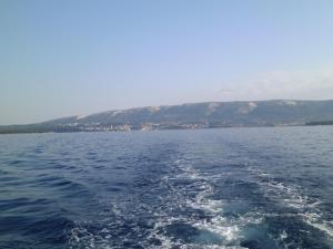 a view of the water from a boat at Apartments Jug in Lopar