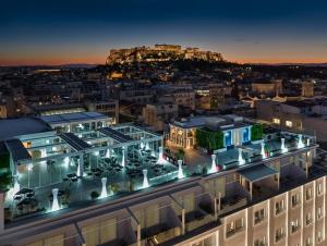 
a city with a lot of tall buildings at Elia Ermou Athens Hotel in Athens
