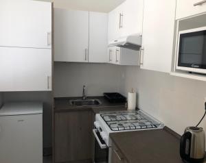 Dapur atau dapur kecil di Mountain View Apartment