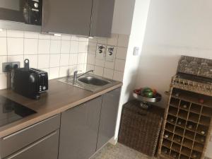 Dapur atau dapur kecil di Rheinblick Sommershof