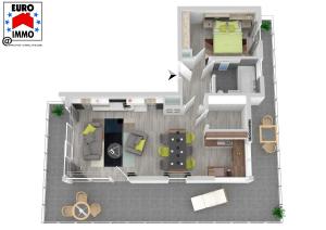 Půdorys ubytování Penthouse Lebierre
