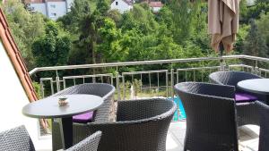 Balkón nebo terasa v ubytování Pension am Weinberg Bed & Breakfast
