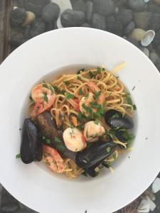 Comida no apart-hotel ou em algum lugar perto