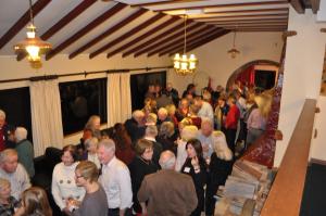 a large crowd of people standing in a room at Marritz Hotel in Perisher Valley
