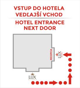 Plán poschodí v ubytovaní Hotel Lux
