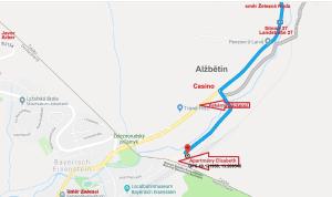 mapa trasy Exodus w Dublinie w obiekcie Apartmány Elisabeth w mieście Železná Ruda
