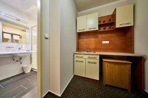 Kuchyň nebo kuchyňský kout v ubytování Hotel Adam Trutnov