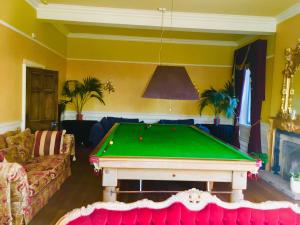 a living room with a pool table in it at Brass Castle Country House Accommodation in Middlesbrough
