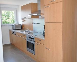 Η κουζίνα ή μικρή κουζίνα στο Blaich's Ferienwohnung