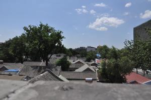 北京Chinese Culture Boutique Hotel-Tangfu,Traditional Chinese Theme,Heart of Beijing,Near Forbidden City,Tiananmen Square,Hutongs,Metro Access,Free Coffee,tea,Laundry的享有带屋顶和树木的城市美景