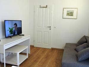 Telewizja i/lub zestaw kina domowego w obiekcie 215 Apartment Wien 4-6 Pers 42m2